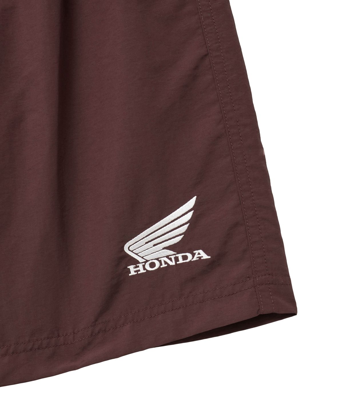 핍스 모터사이클(PHYPS MOTORCYCLE) Nylon Wing Logo 7Inch Packable Beach Shorts Burgundy