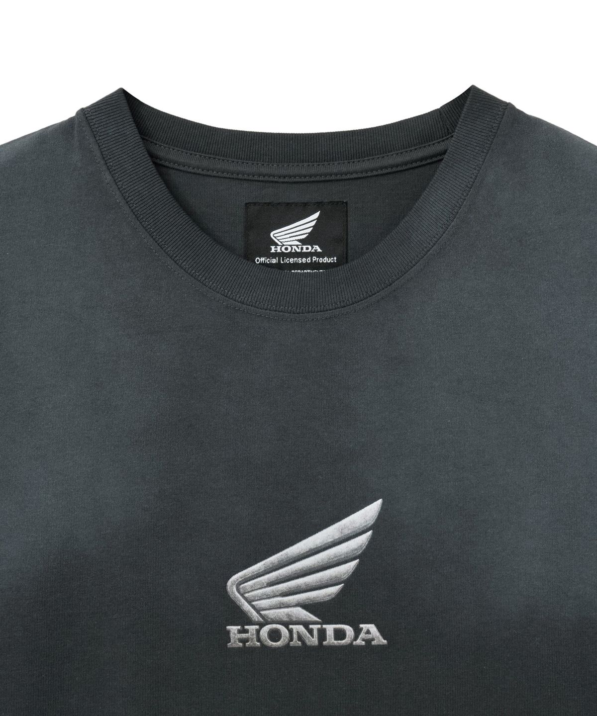 핍스 모터사이클(PHYPS MOTORCYCLE) Winglogo Spray Dying Short Sleeve Charcoal