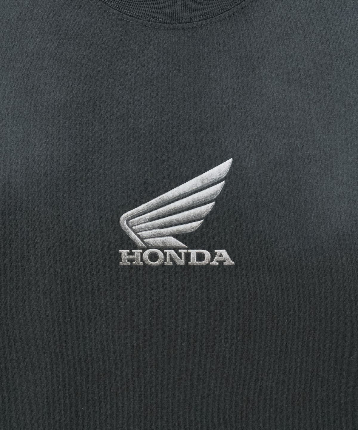 핍스 모터사이클(PHYPS MOTORCYCLE) Winglogo Spray Dying Short Sleeve Charcoal