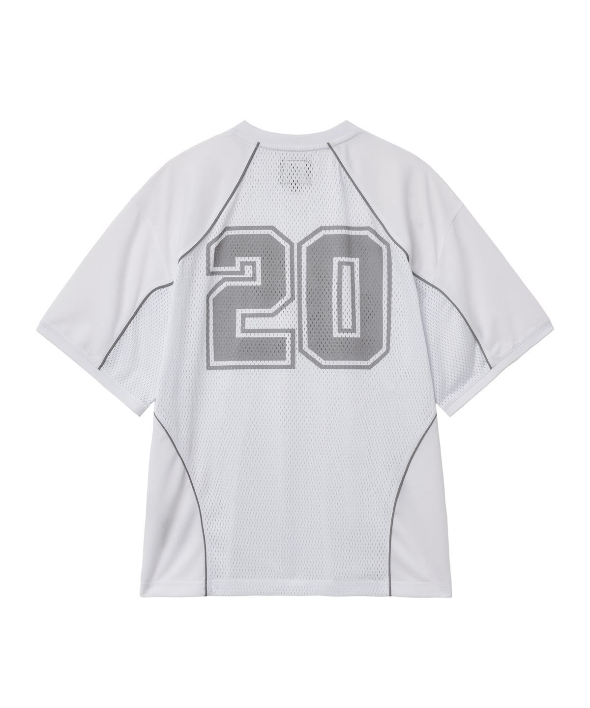 핍스 모터사이클(PHYPS MOTORCYCLE) Mesh Piping Block Motorcycle Short Sleeve White
