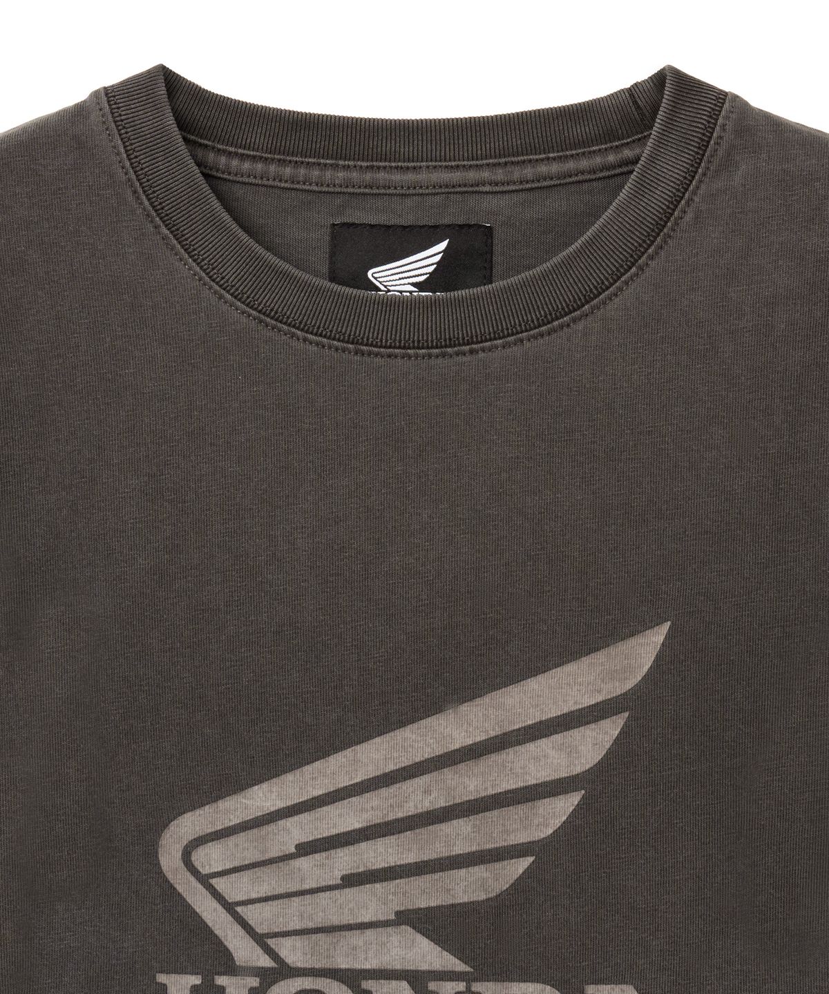 핍스 모터사이클(PHYPS MOTORCYCLE) Womens Wing Collect Logo Short Sleeve Pigment Charcoal