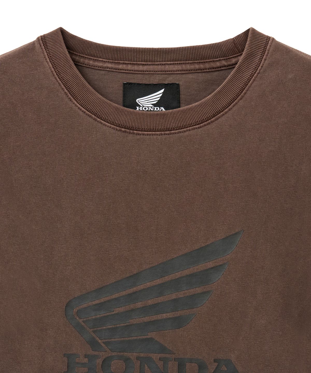 핍스 모터사이클(PHYPS MOTORCYCLE) Womens Wing Collect Logo Short Sleeve Pigment Brown