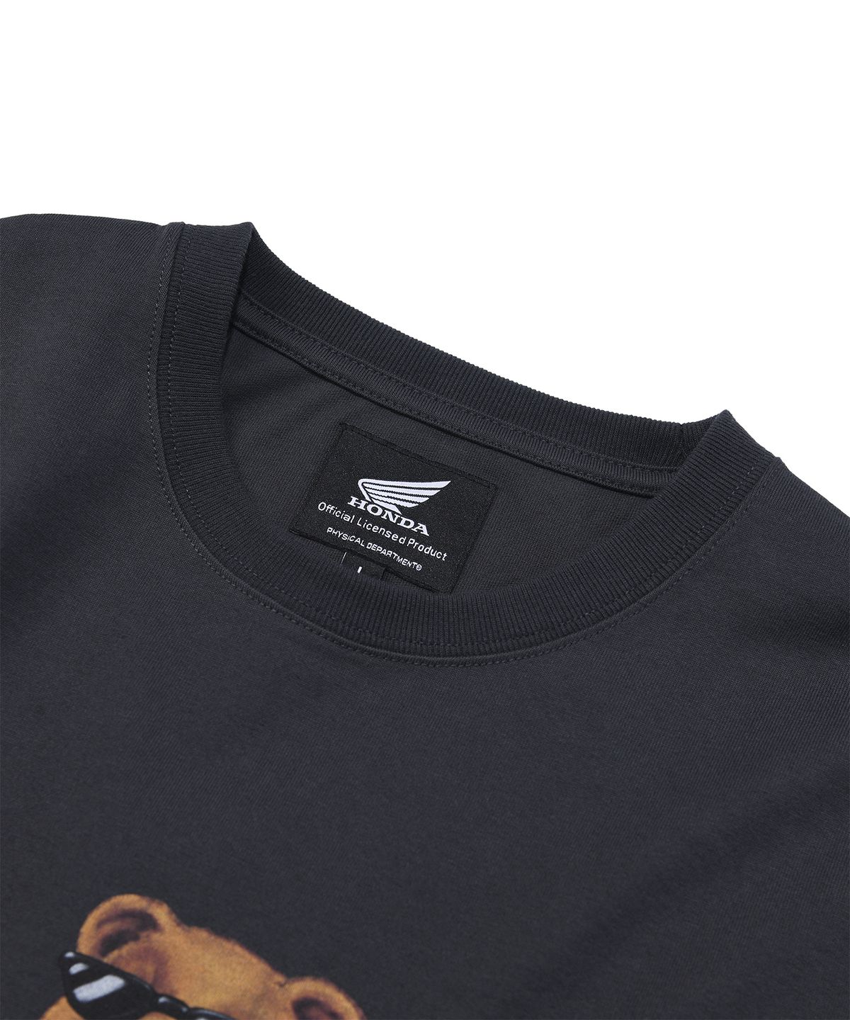 핍스 모터사이클(PHYPS MOTORCYCLE) Honda Bear T-Shirt Charcoal