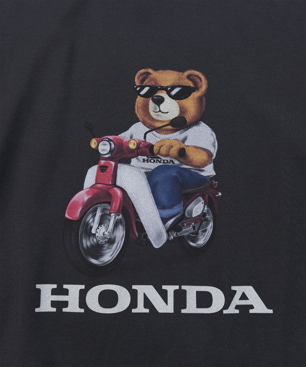 핍스 모터사이클(PHYPS MOTORCYCLE) Honda Bear T-Shirt Charcoal