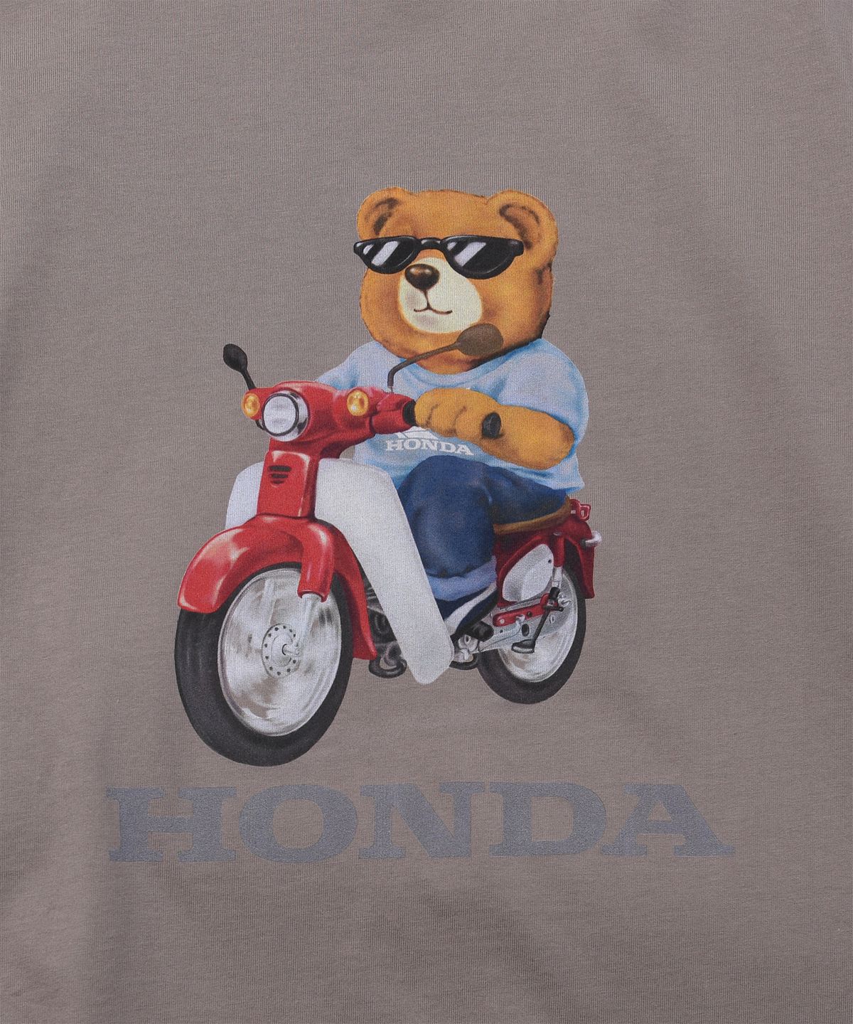 핍스 모터사이클(PHYPS MOTORCYCLE) Honda Bear T-Shirt Brown