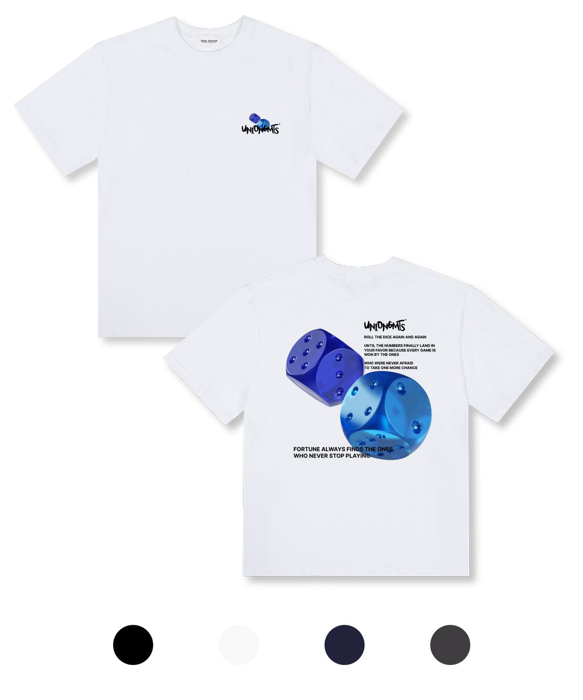 유니온가먼츠(UNION GARMENTS) 유니온다이스 오버핏 반팔 티셔츠 4COLOR