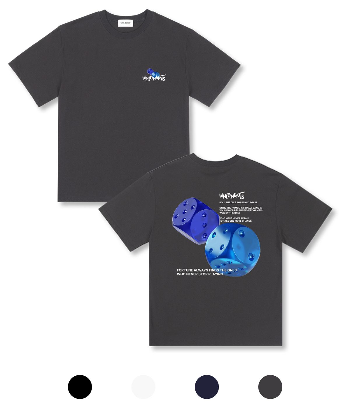 유니온가먼츠(UNION GARMENTS) 유니온다이스 오버핏 반팔 티셔츠 4COLOR