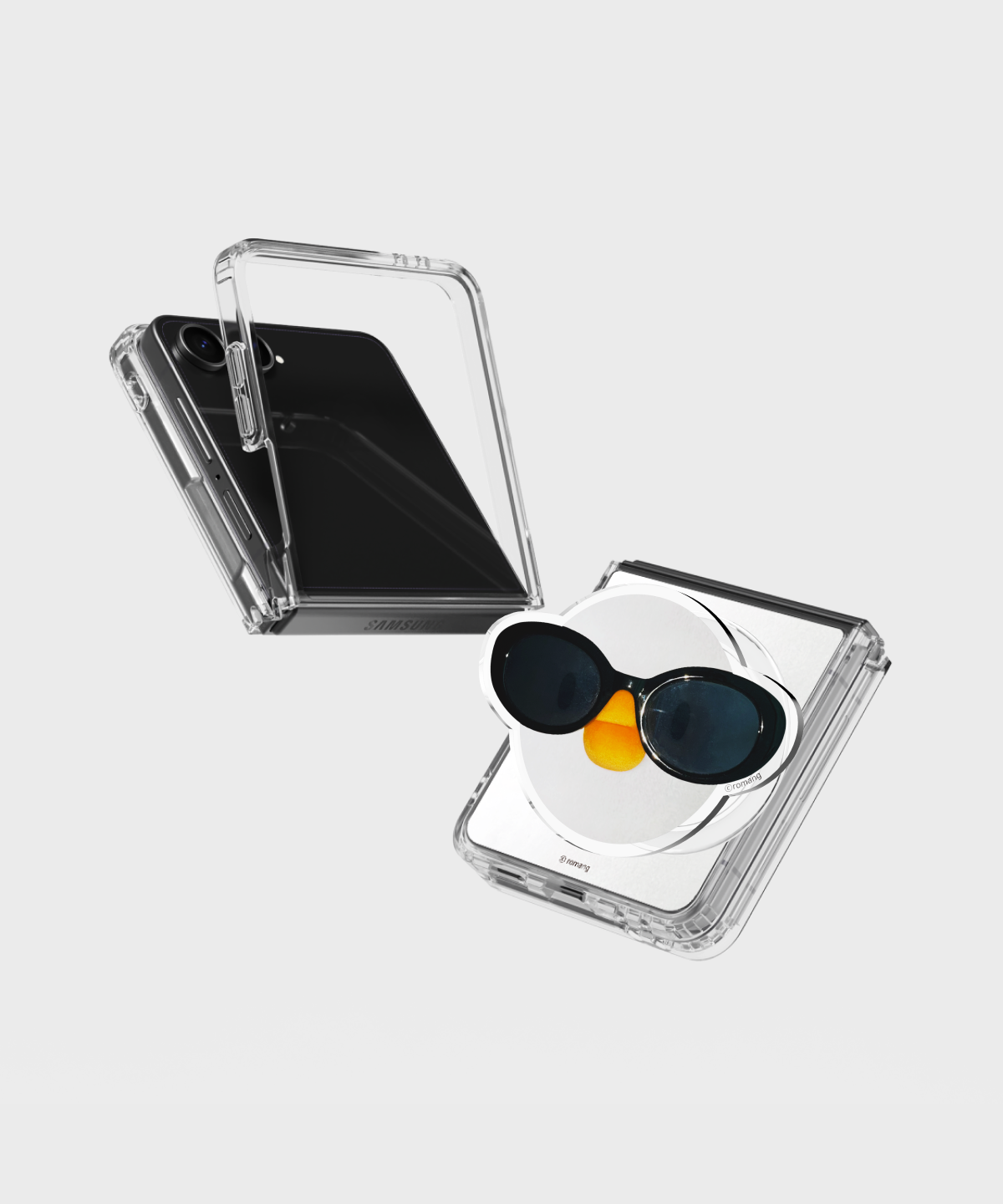 에스엘비에스(SLBS) [SET]  베베더오리 얼굴 클리어 마그넷 케이스 3종 세트 for Galaxy Z Flip7