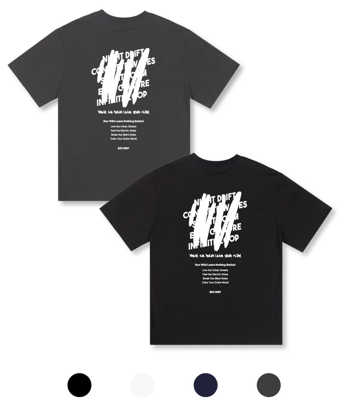 유니온가먼츠(UNION GARMENTS) 런와일드 오버핏 반팔 티셔츠 4COLOR