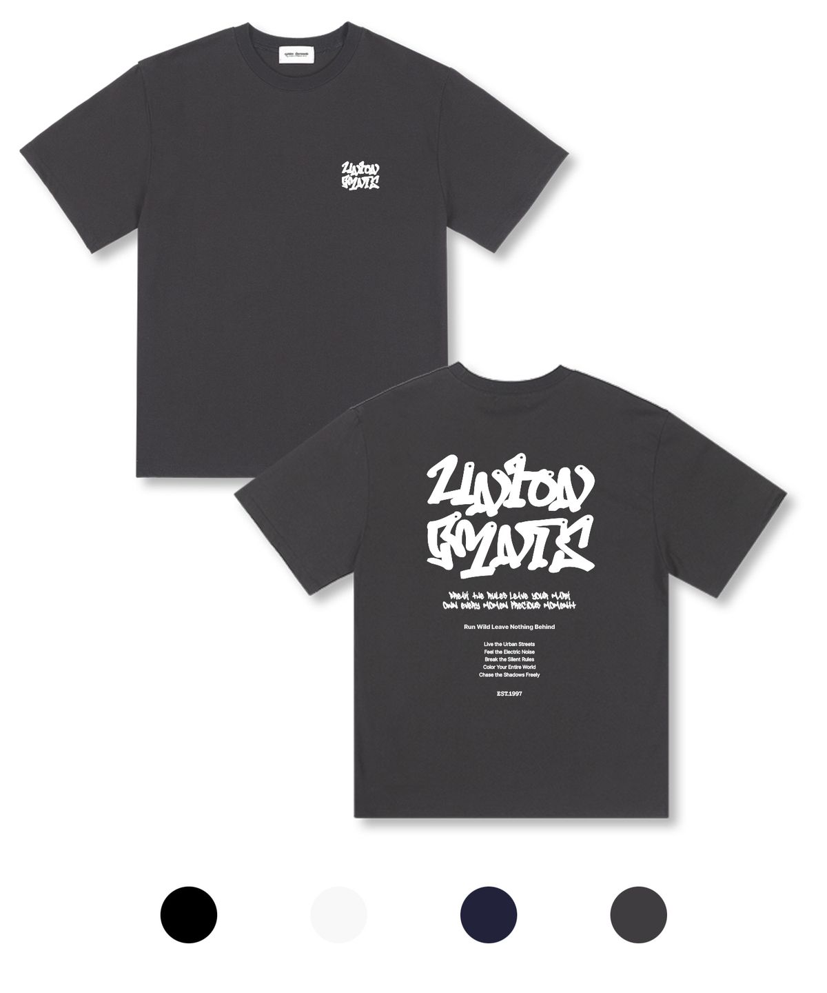 유니온가먼츠(UNION GARMENTS) 나띵비하인드 오버핏 반팔 티셔츠 4COLOR