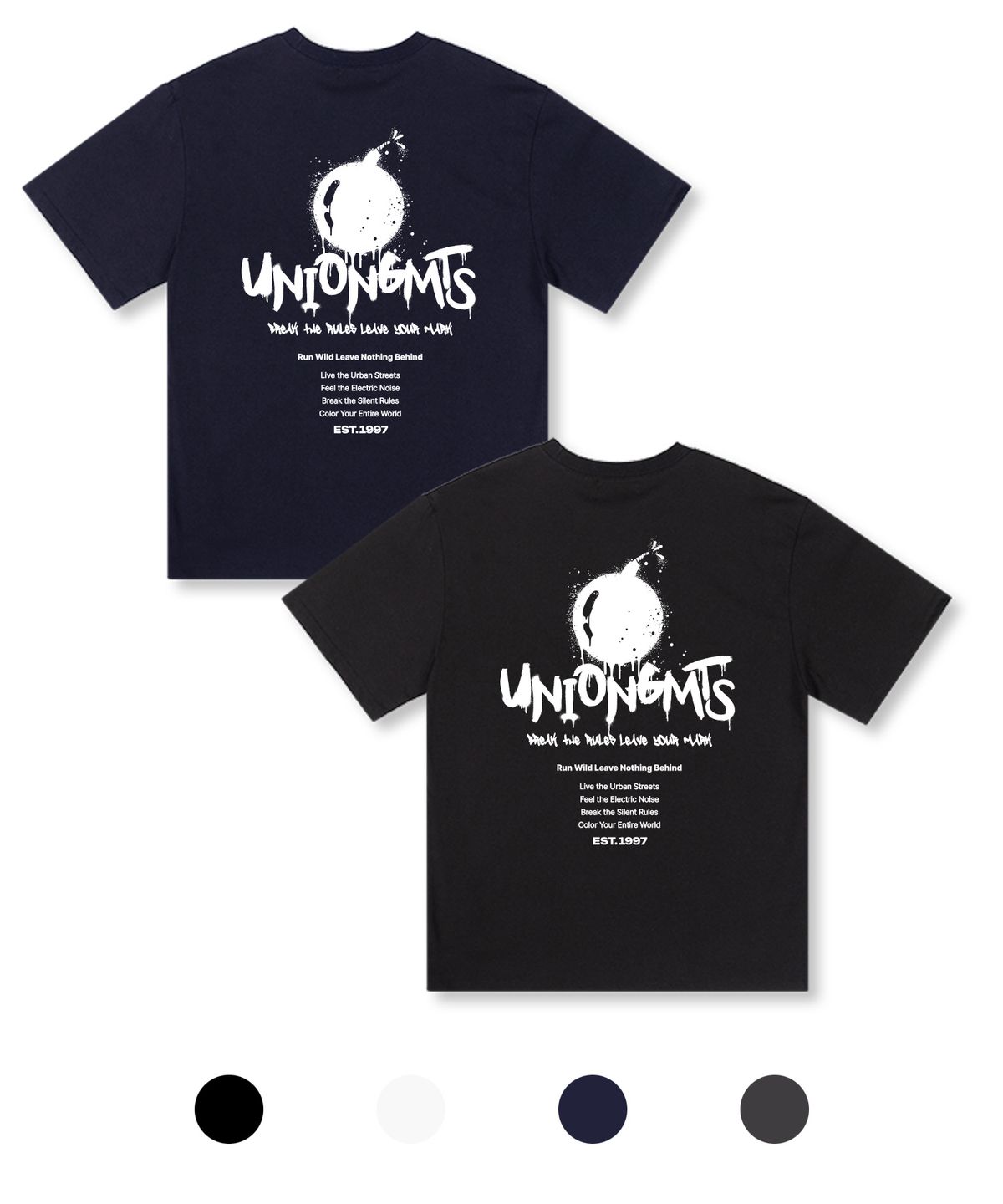 유니온가먼츠(UNION GARMENTS) 사일런트 오버핏 반팔 티셔츠 4COLOR