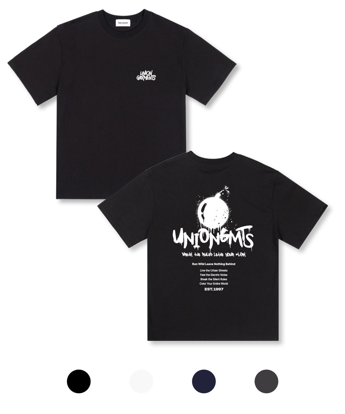 유니온가먼츠(UNION GARMENTS) 사일런트 오버핏 반팔 티셔츠 4COLOR