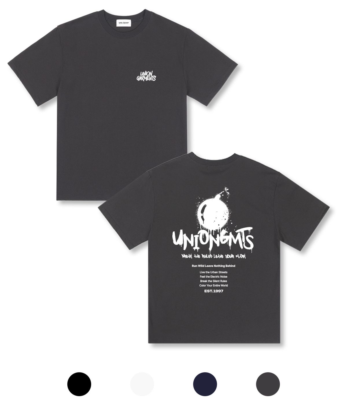 유니온가먼츠(UNION GARMENTS) 사일런트 오버핏 반팔 티셔츠 4COLOR