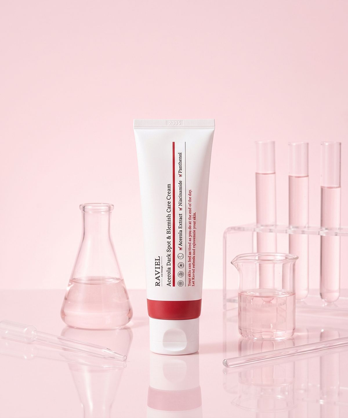 라비엘(RAVIEL) [대용량/기획] 레드비타민C 아세로라 기미크림 잡티·색소침착 미백 나이아신 80ml