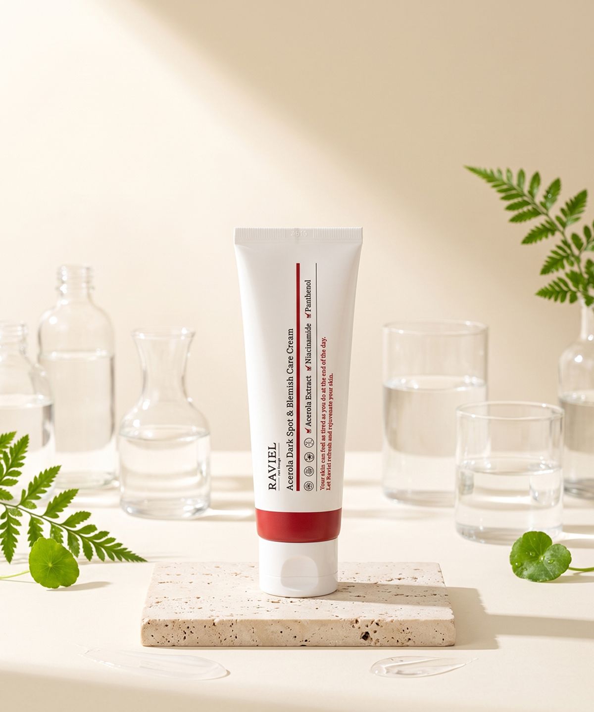 라비엘(RAVIEL) [대용량/기획] 레드비타민C 아세로라 기미크림 잡티·색소침착 미백 나이아신 80ml