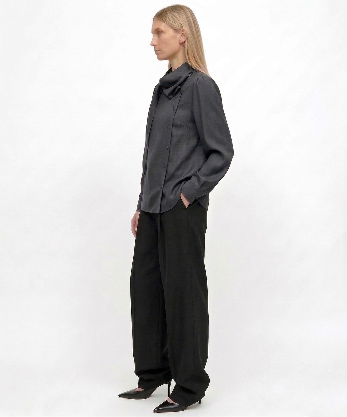 킴도(KIMDOH) Serein Blouse / Charcoal