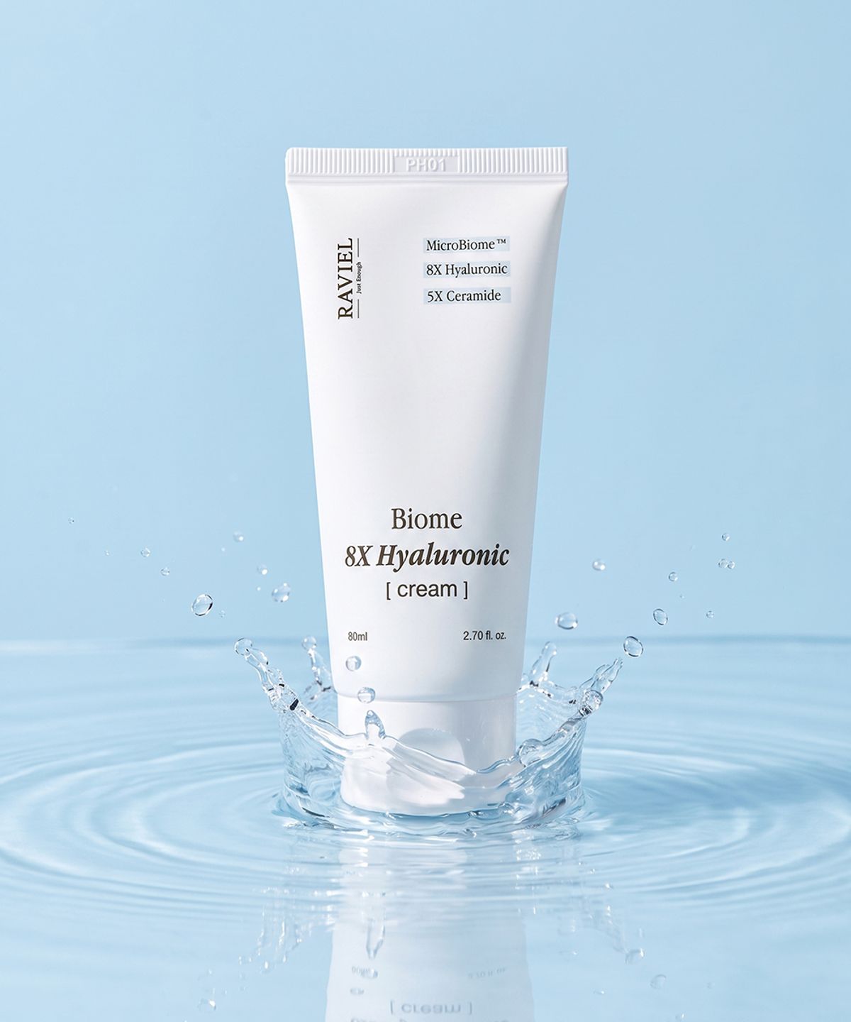 라비엘(RAVIEL) 바이옴 히알루론산 모공케어 피지개선 수분 크림 80ml