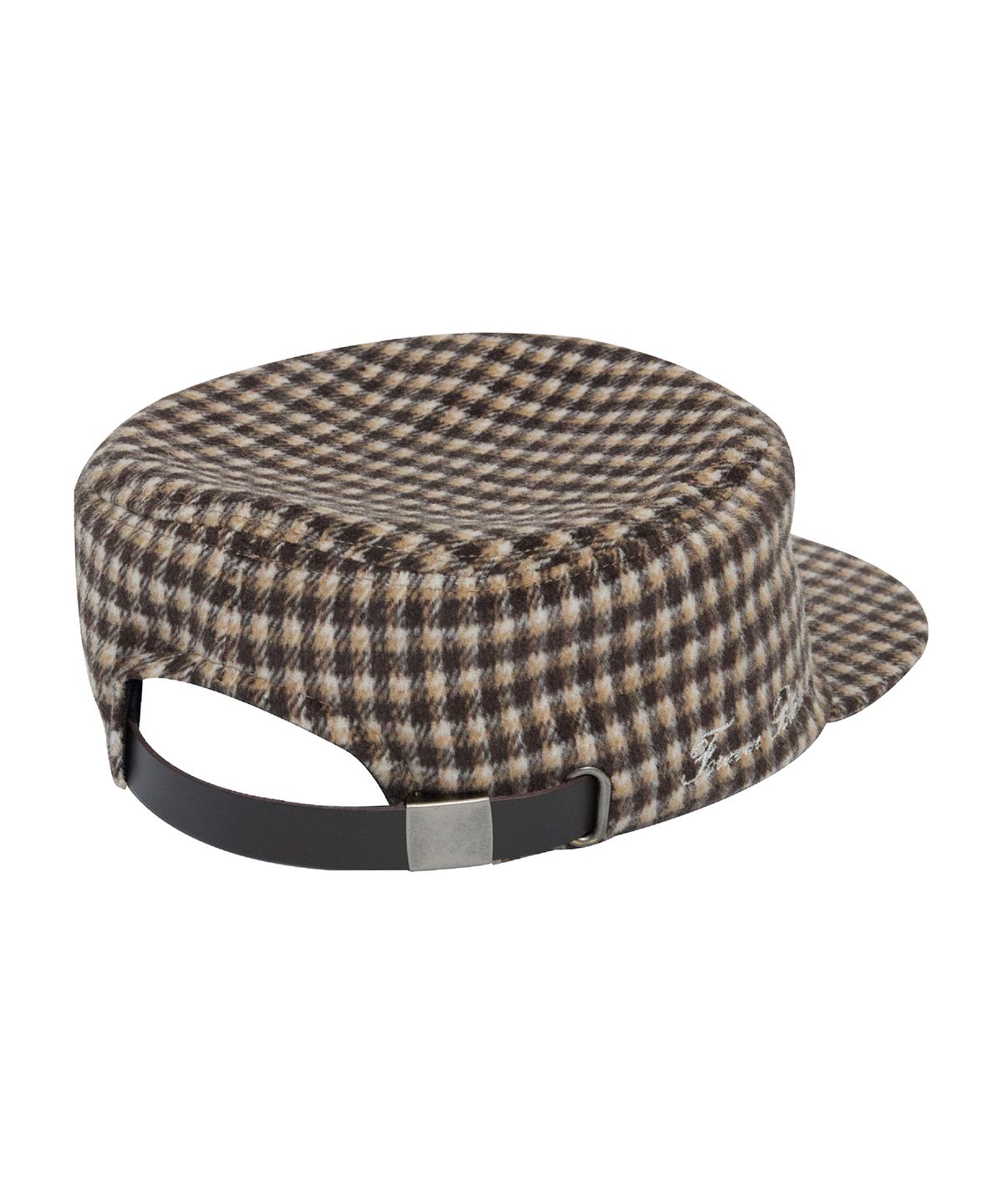 데프(DEF) PILLBOX CAP CHECK BROWN