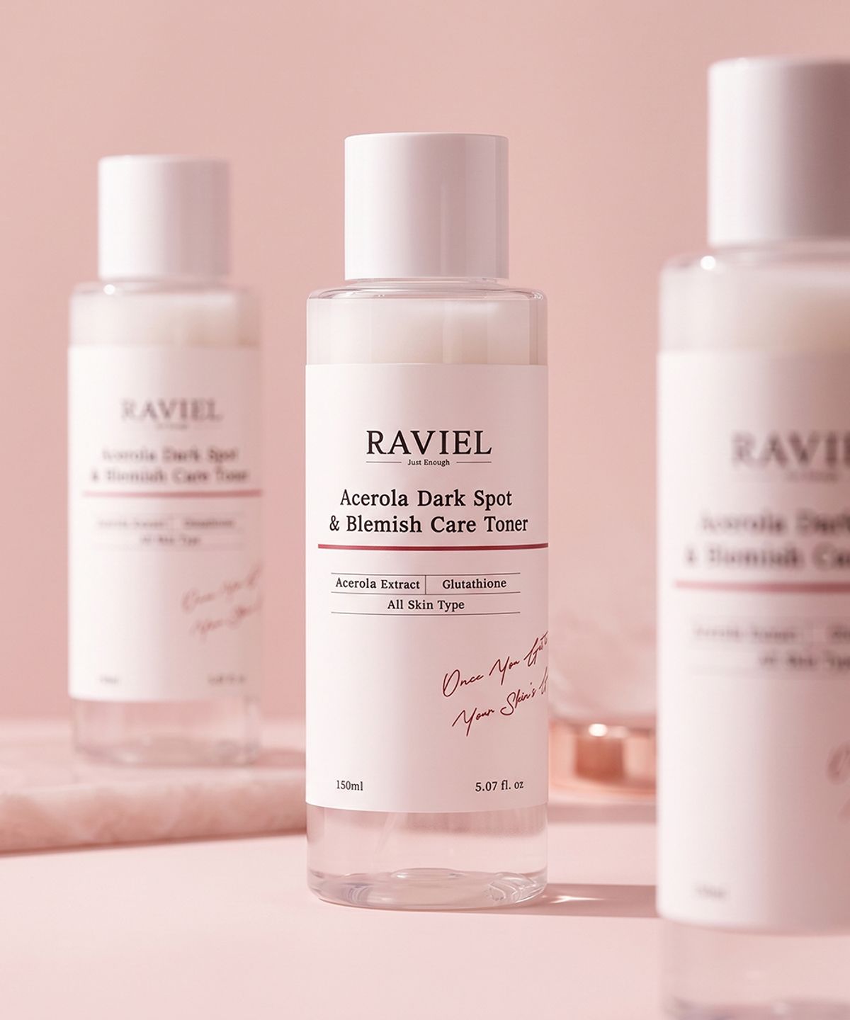라비엘(RAVIEL) 아세로라 비타민C 미백 광채 저자극 잡티기미 토너 150ml