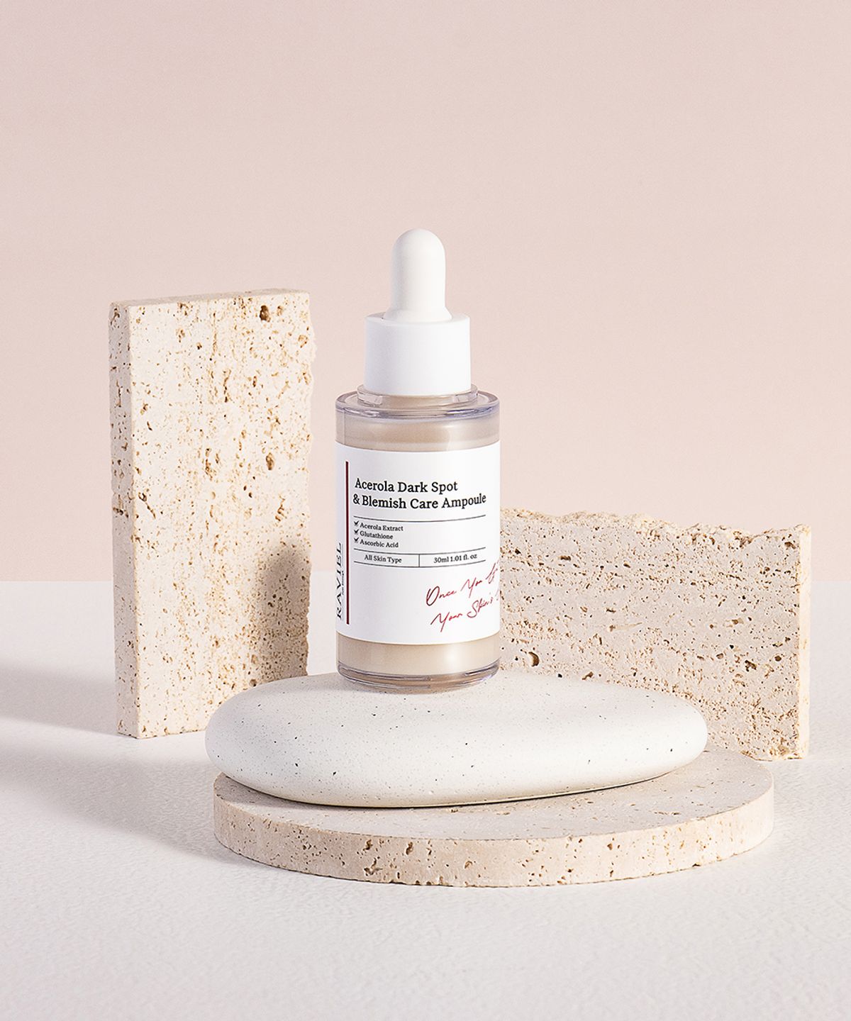 라비엘(RAVIEL) 아세로라 비타민C 미백 광채 저자극 잡티기미 앰플 30ml