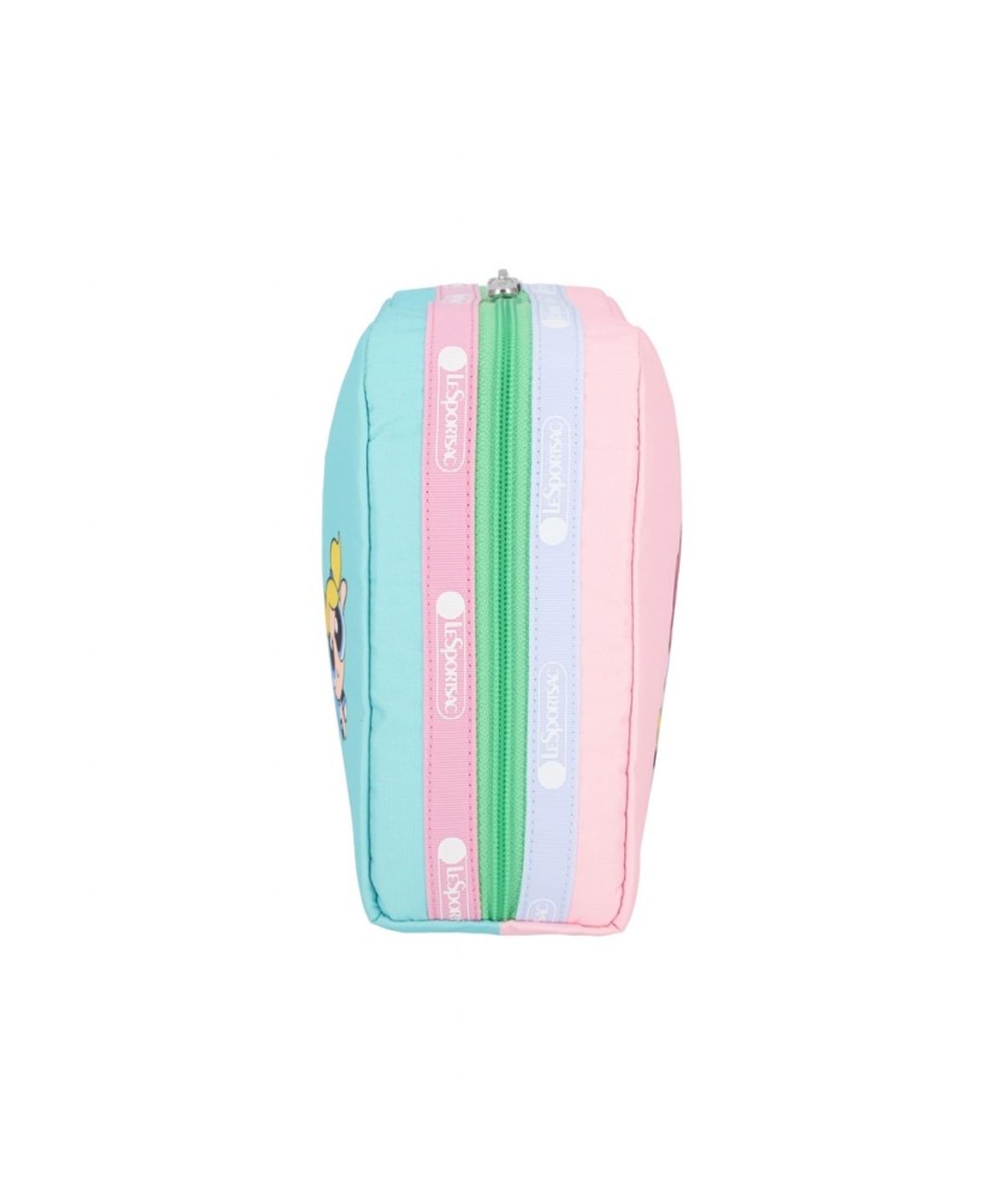 레스포색(LESPORTSAC) 파워퍼프걸 핑크/민트 엑스라지 렉탱귤러 코스메틱 파우치 [7121.HG05]