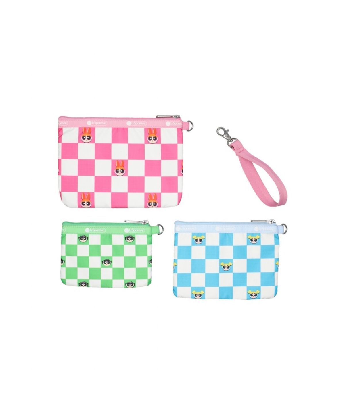 레스포색(LESPORTSAC) 파워퍼프걸 리스틀릿 파우치 세트 [3455.HG08]