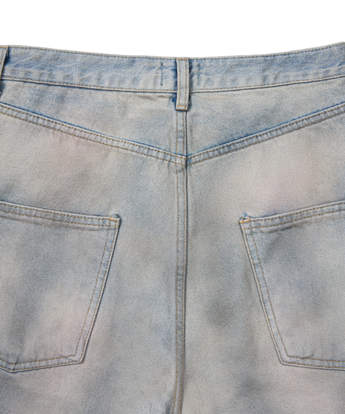 더 오피셜 레퓨지(THE OFFICIAL REFUGE) DOUBLE BLEACHED OIL DEMAGE DENIM PANTS