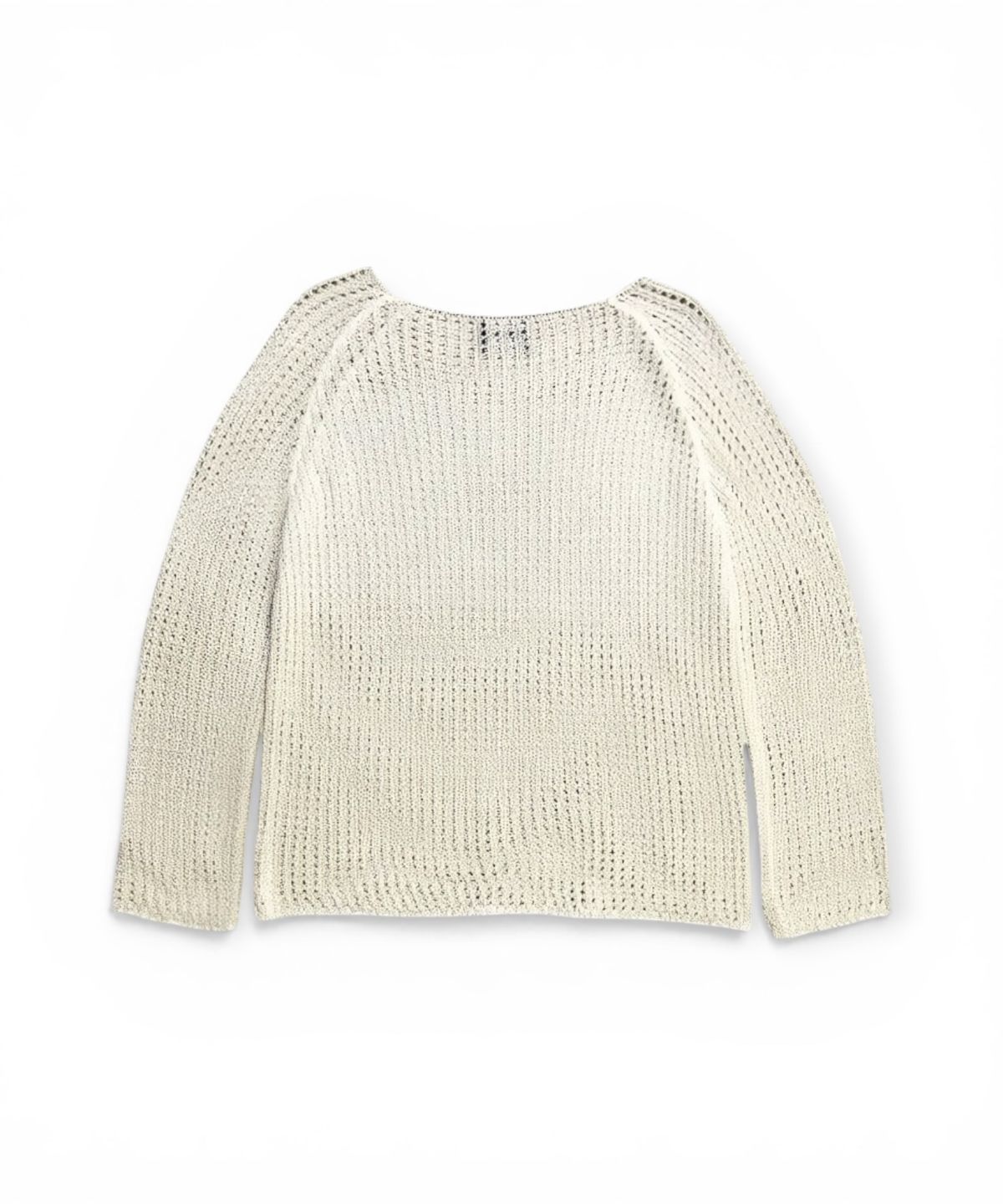 본슬리피(BORN SLIPPY) Butterfly Sheer Open Knit Top (Ivory)