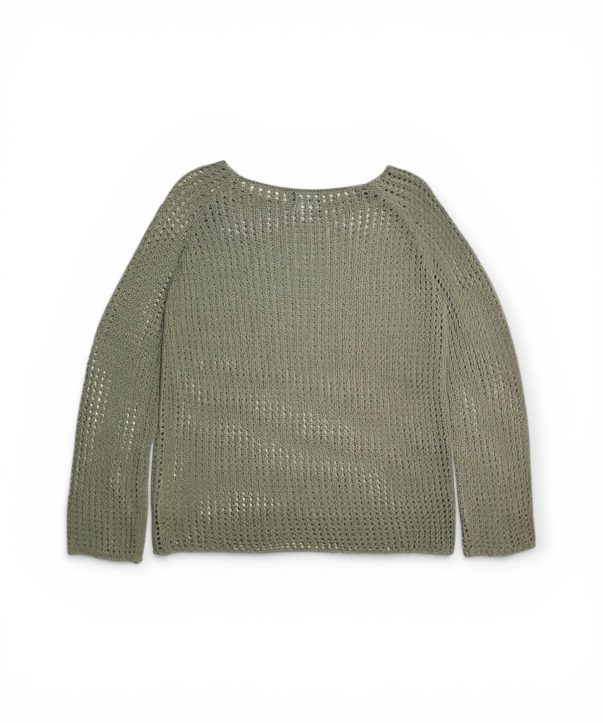본슬리피(BORN SLIPPY) Butterfly Sheer Open Knit Top (Khaki)