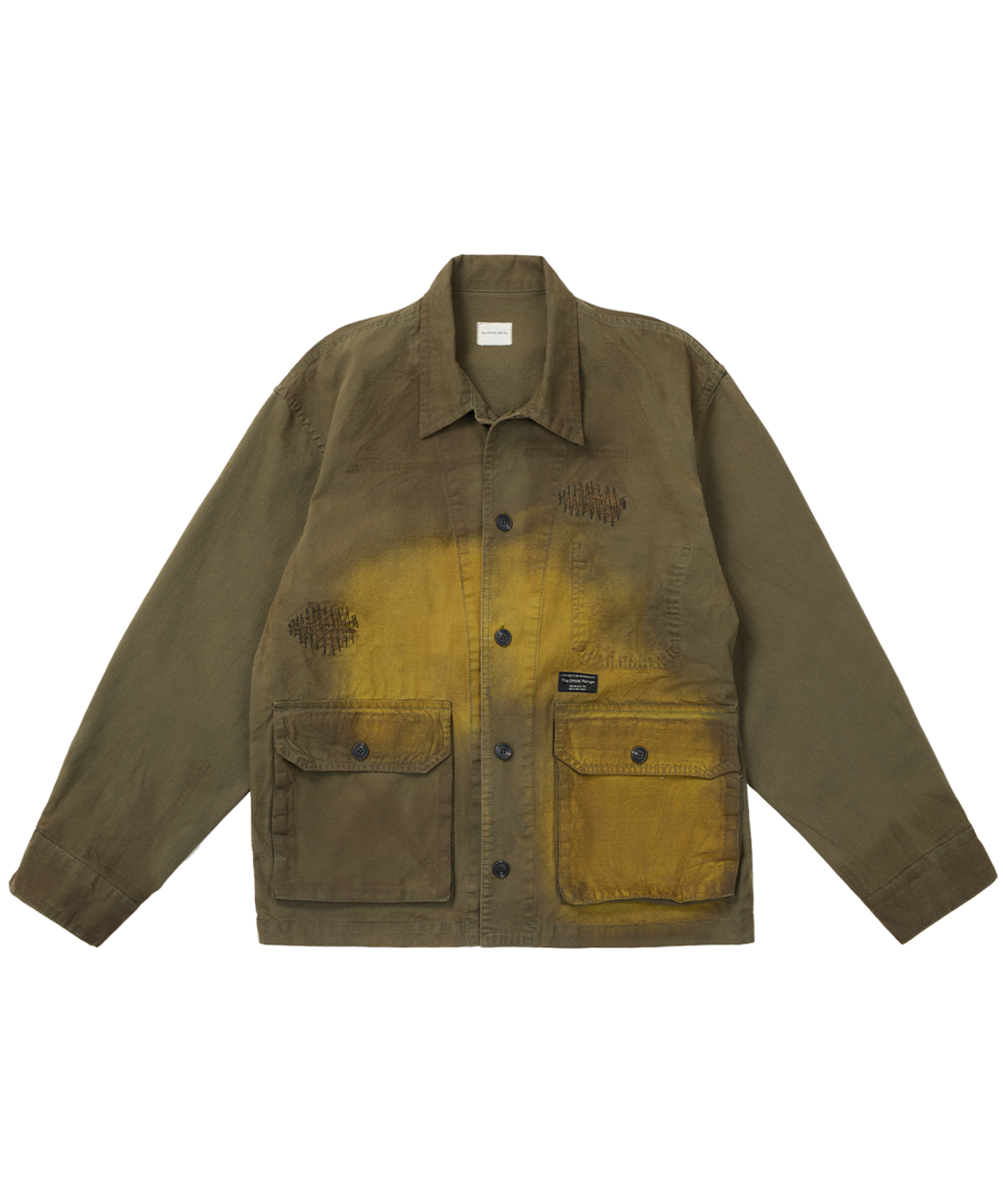 더 오피셜 레퓨지(THE OFFICIAL REFUGE) HAND BRUSHED VINTAGE JACKET KHAKI GREEN