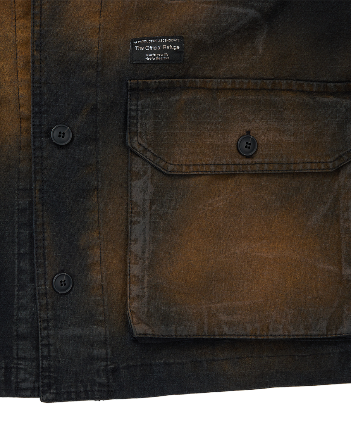 더 오피셜 레퓨지(THE OFFICIAL REFUGE) HAND BRUSHED VINTAGE JACKET BLACK