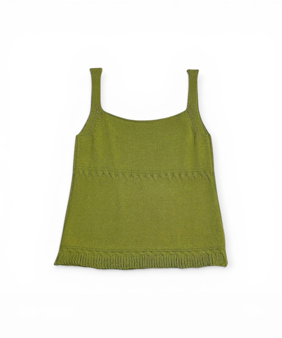 본슬리피(BORN SLIPPY) Pearl Stud Essential Knit Cami (Green)