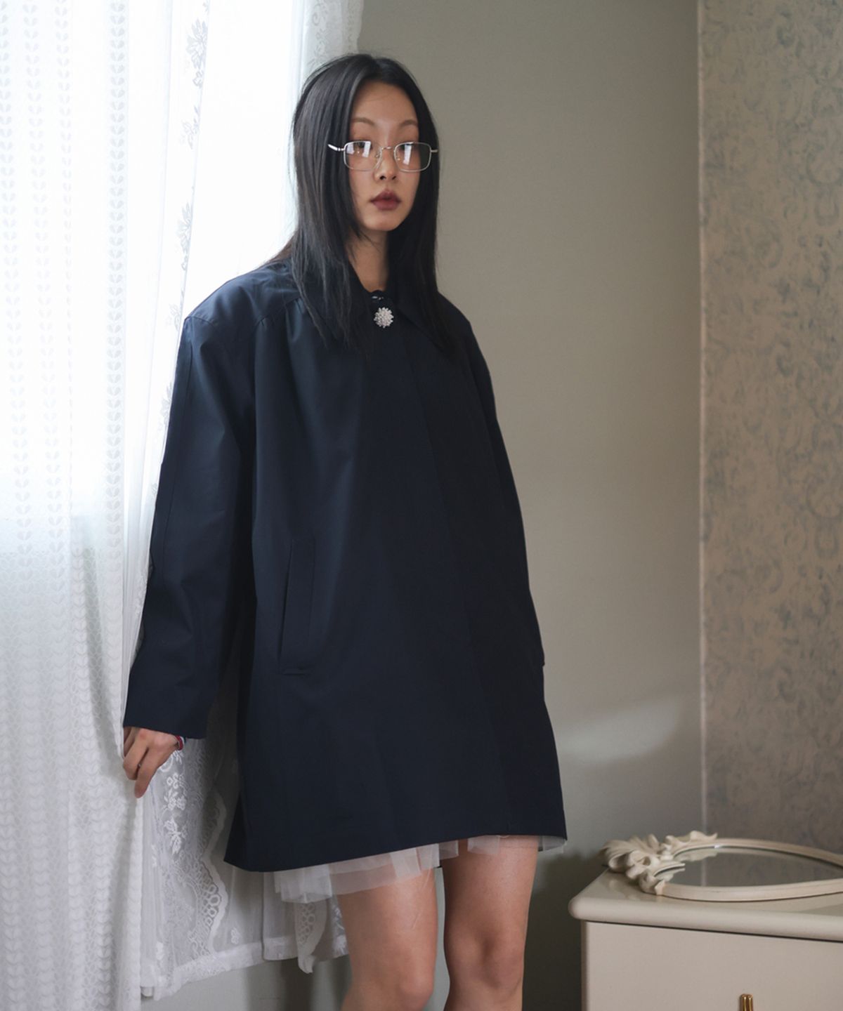 소르디(SORDI) Bead Button Trench_navy