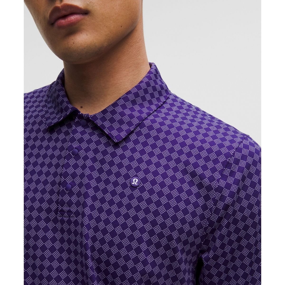 룰루레몬(LULULEMON) 로고 스포츠 폴로 숏슬리브  DSLM