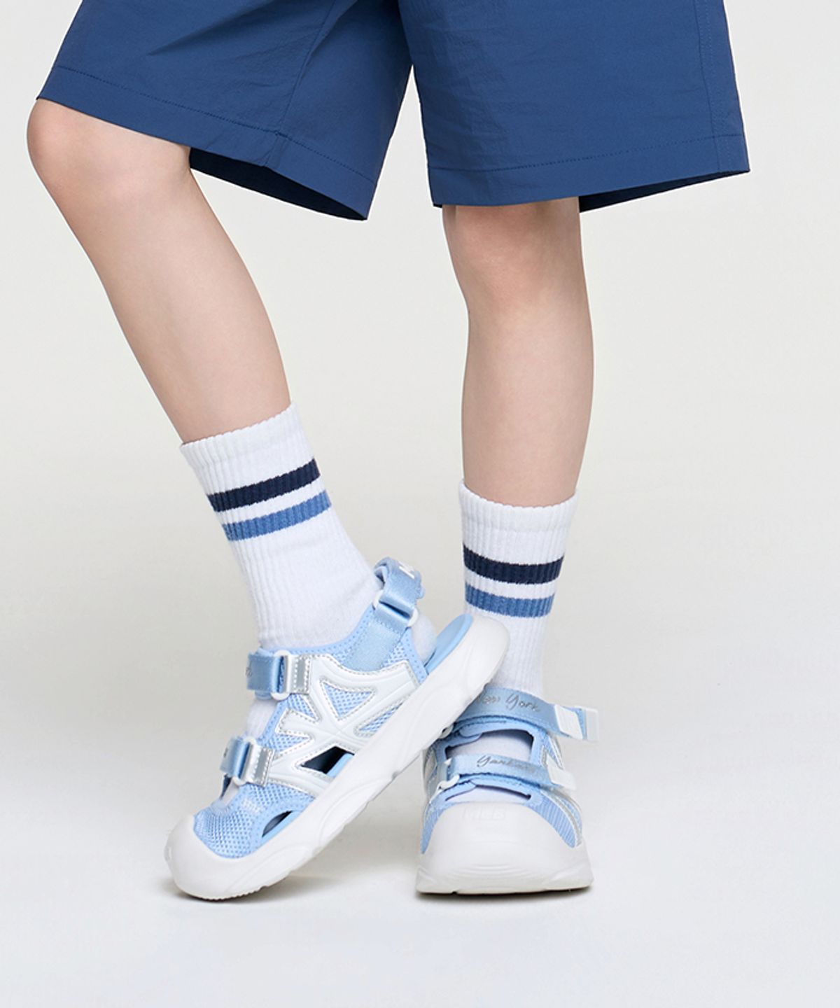 엠엘비 키즈(MLB KIDS) 에이스 러너 샌들 NY (Sky blue)
