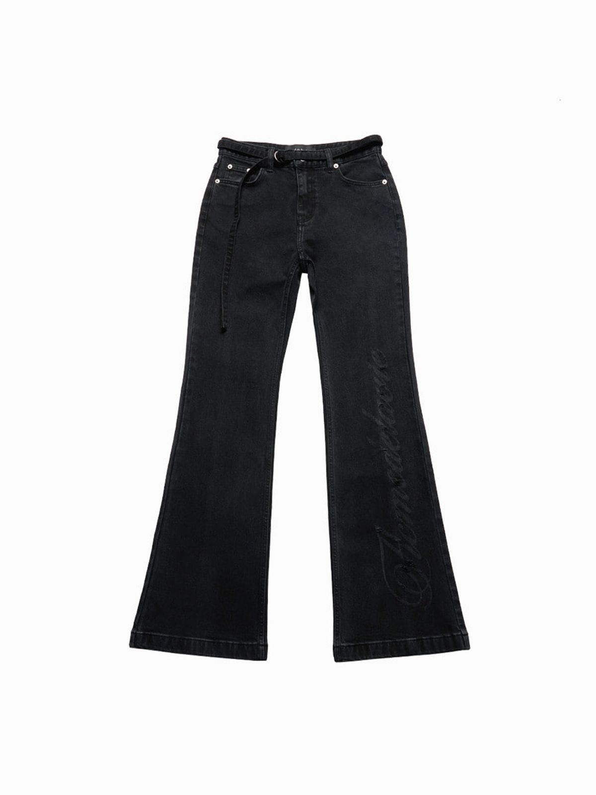 아크메드라비(ACME DE LA VIE) WOMAN LASER LOGO DENIM FLARE PANTS