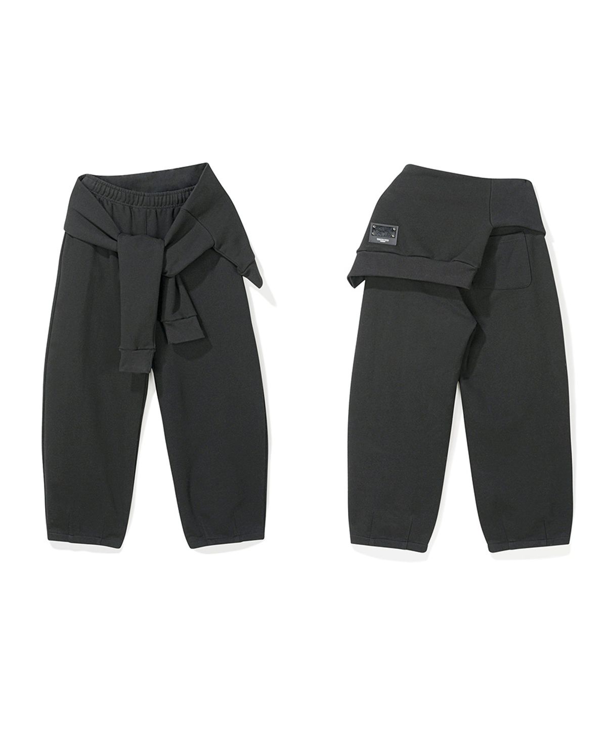 오도어(ODOR) Tie pants - Charcoal