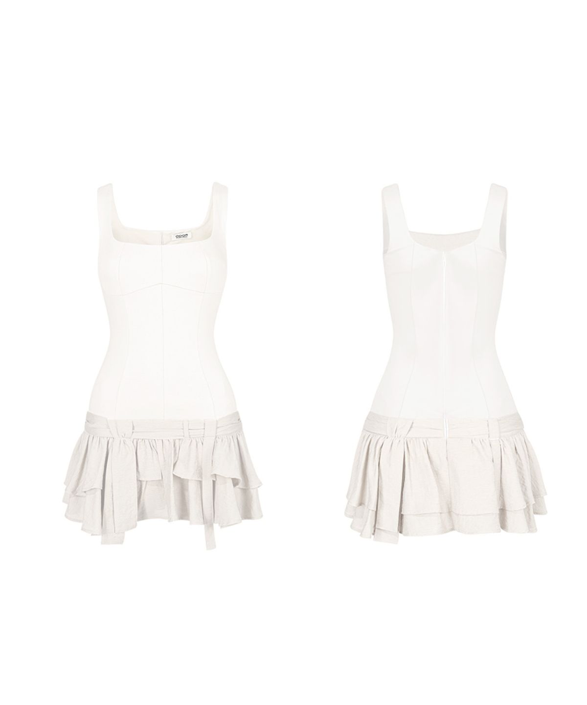 오도어(ODOR) Shaped dress - White