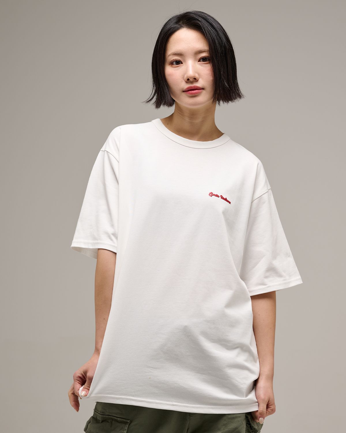 레이버코(RAVER CO) 스피리토 이탈리아나 루즈핏 반팔 티셔츠 화이트