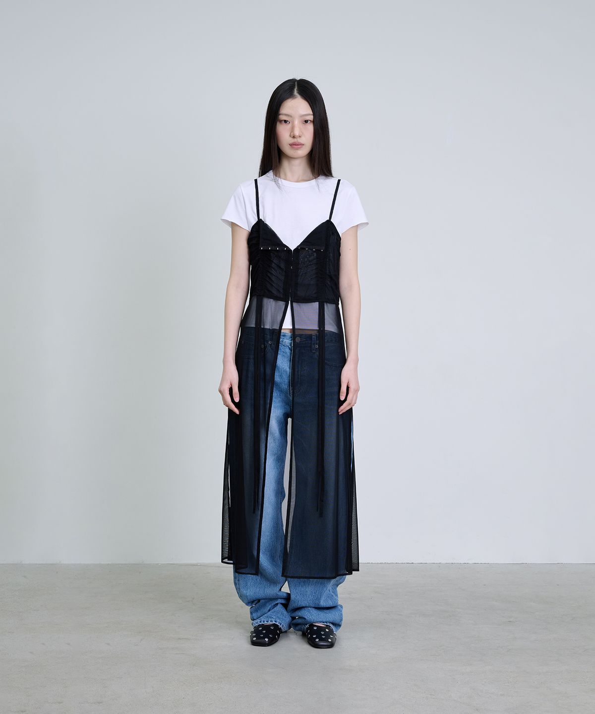 더애틋(THE AÉTUT) Hook Detail Mesh Dress_Black