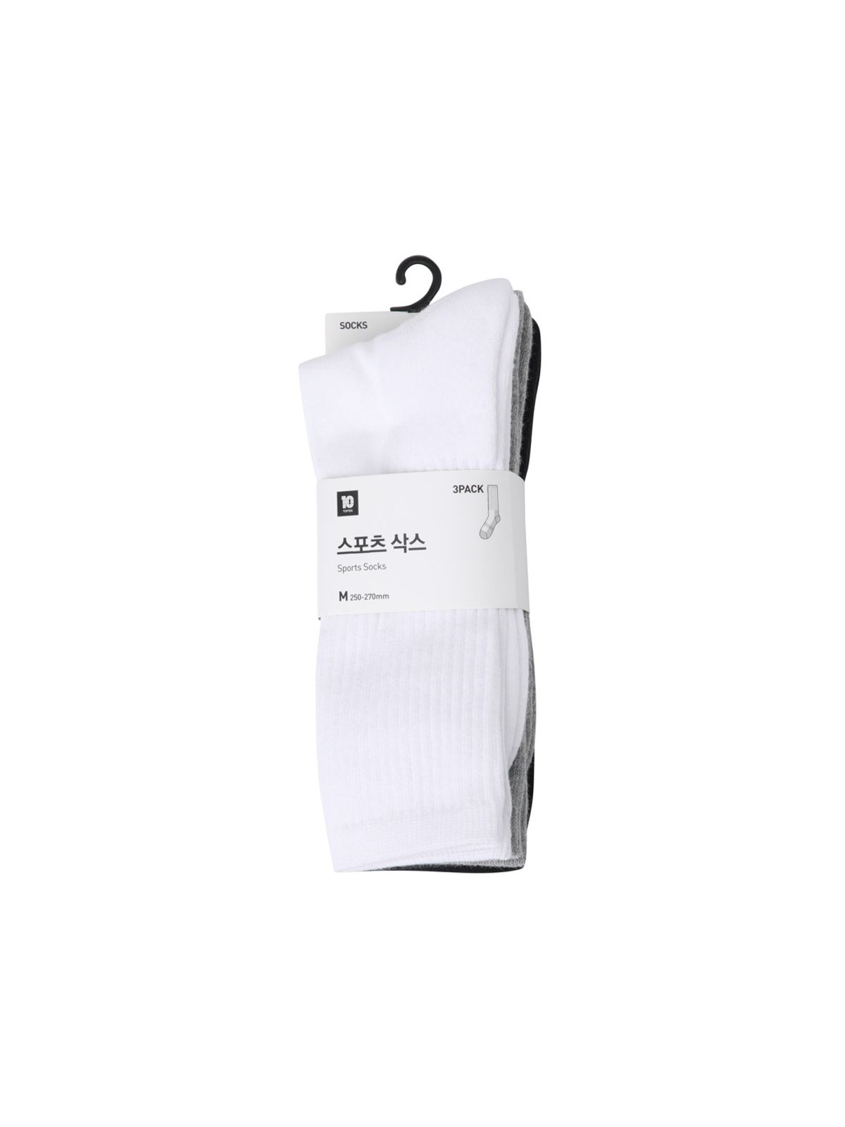 탑텐(TOPTEN) 공용 스포츠 삭스 3PACK_MBG5AY3064