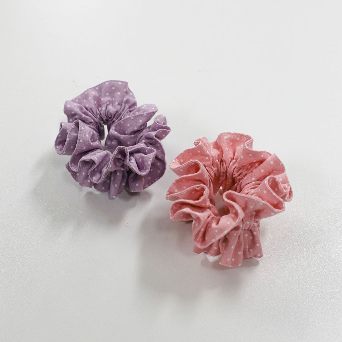 던드롭(DUNDROP) DD_Polka dot volume scrunchie_2color