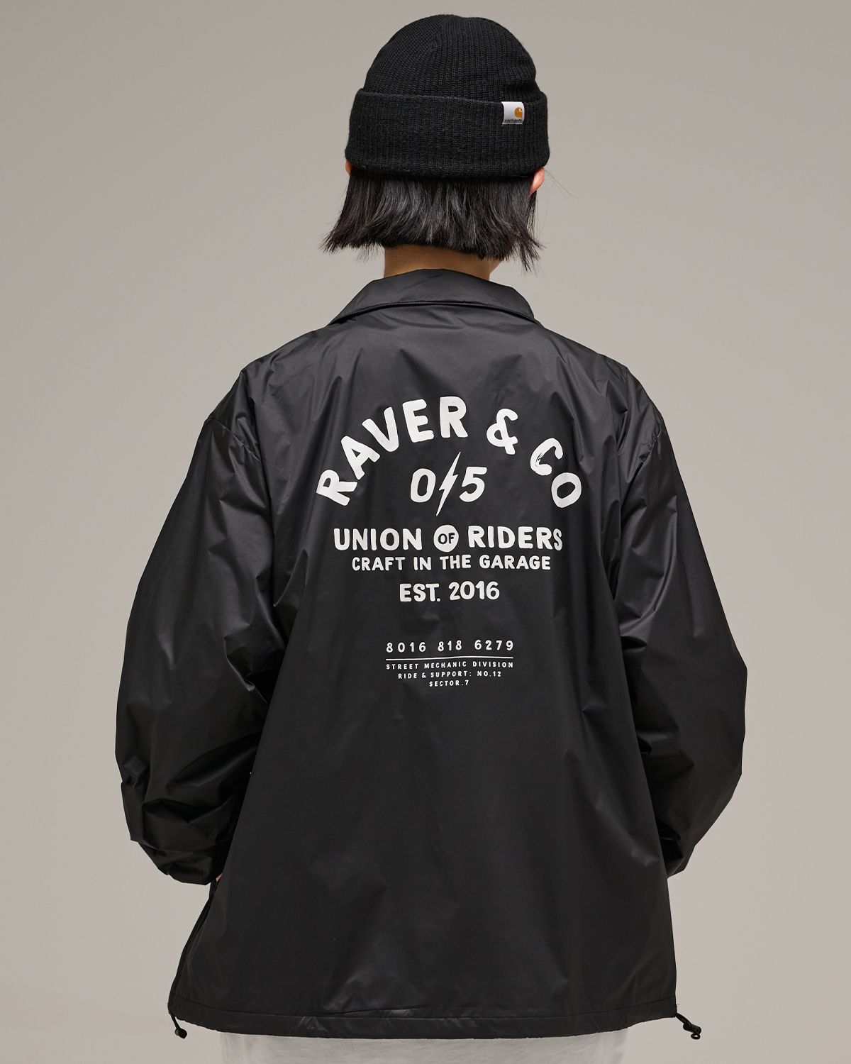 레이버코(RAVER CO) 클래식 유니온 윈드브레이커 블랙