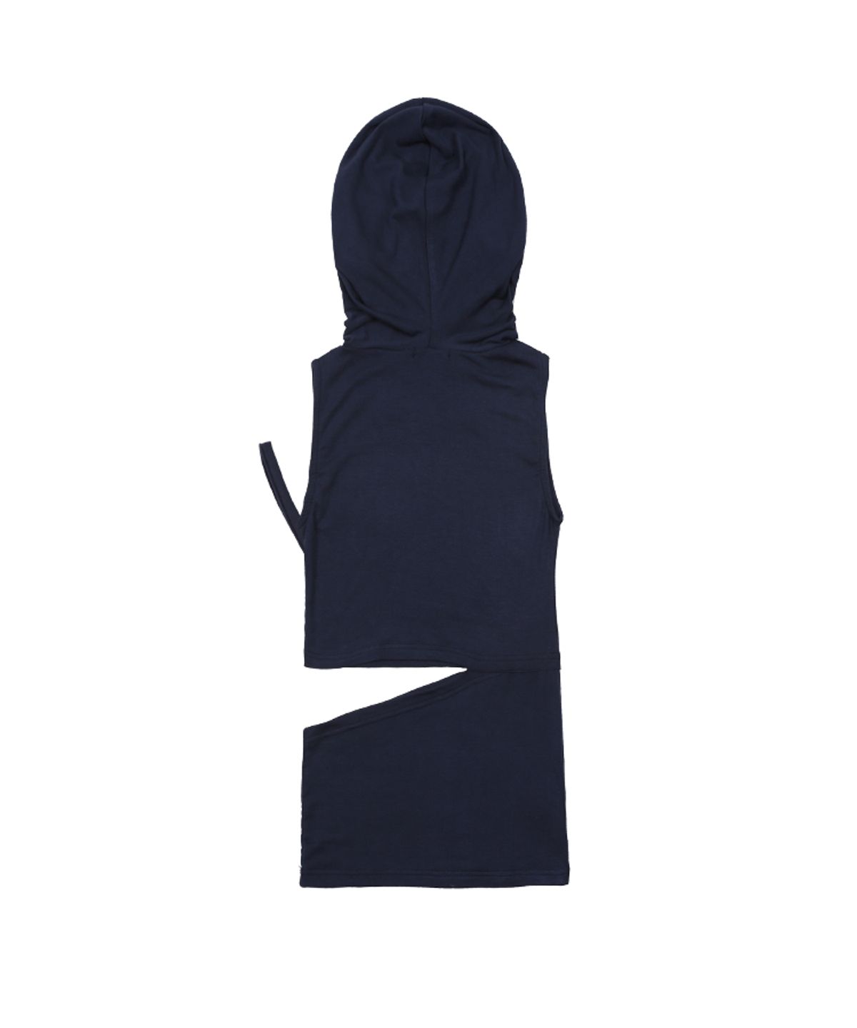 어니브(ANIV) CUT-OUT HOODIE SLEEVELESS TOP NAVY