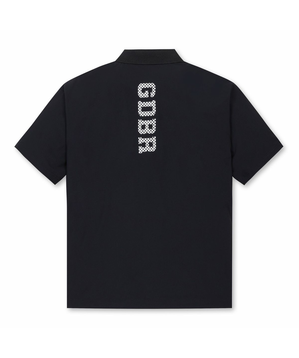 골든베어(GOLDEN BEAR) (M) Checker board patterned Logo Collar T-shirt G4TAM26411BKX