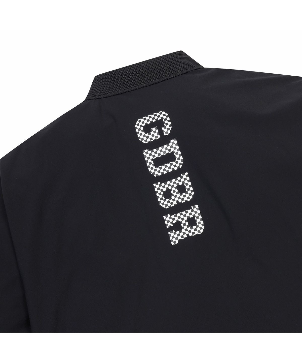 골든베어(GOLDEN BEAR) (M) Checker board patterned Logo Collar T-shirt G4TAM26411BKX