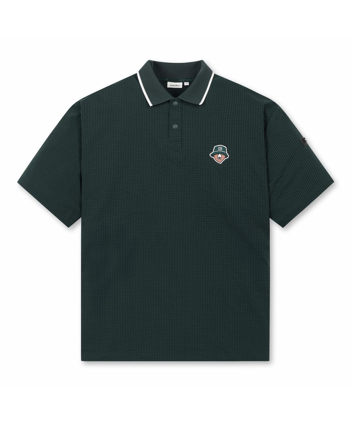 골든베어(GOLDEN BEAR) (M) Seersucker Contrast Collar T-shirt G4TAM26311GRX