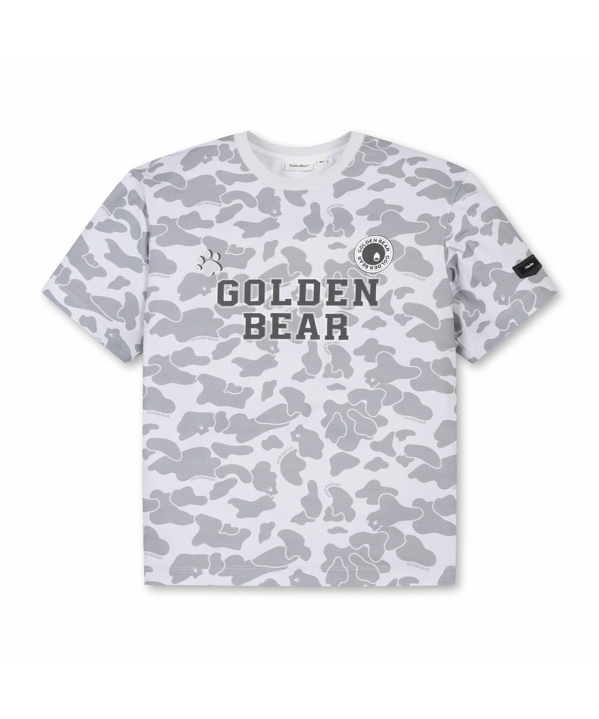 골든베어(GOLDEN BEAR) (W) Camo Chest Logo Whole Print T-shirt G5TAM26222GYX