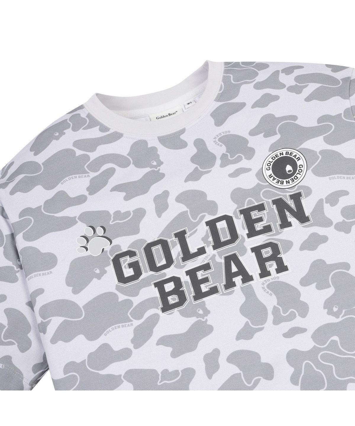 골든베어(GOLDEN BEAR) (W) Camo Chest Logo Whole Print T-shirt G5TAM26222GYX