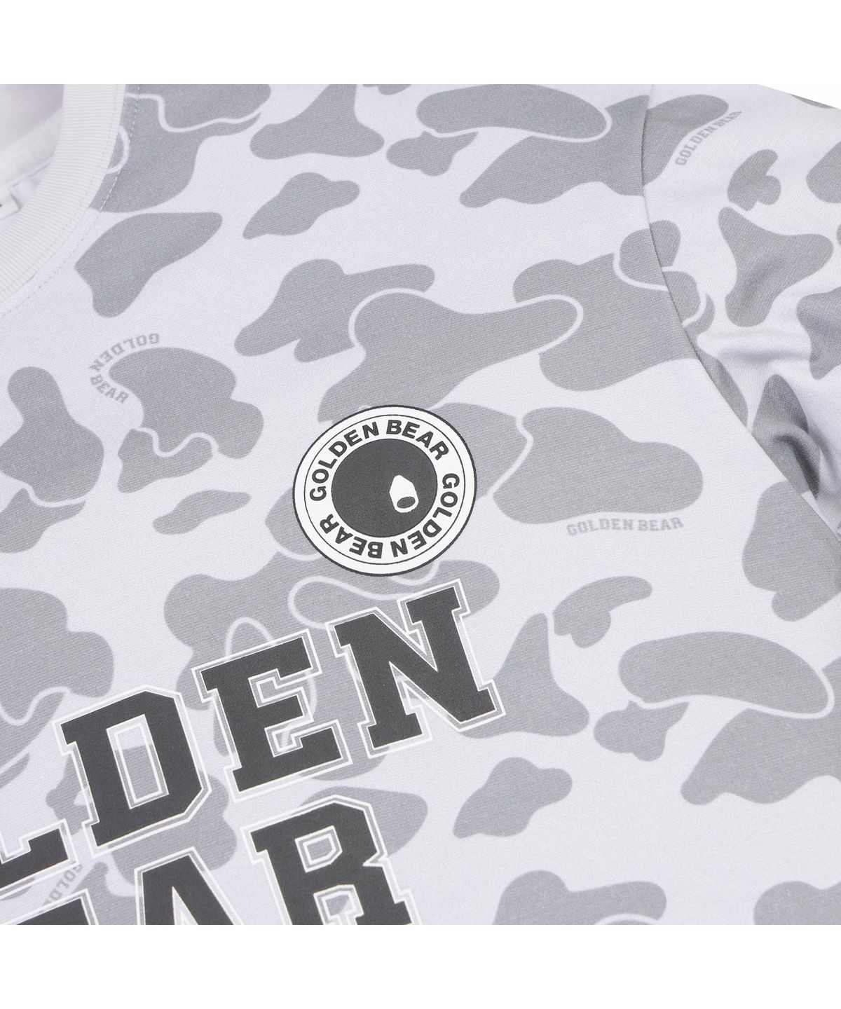 골든베어(GOLDEN BEAR) (W) Camo Chest Logo Whole Print T-shirt G5TAM26222GYX